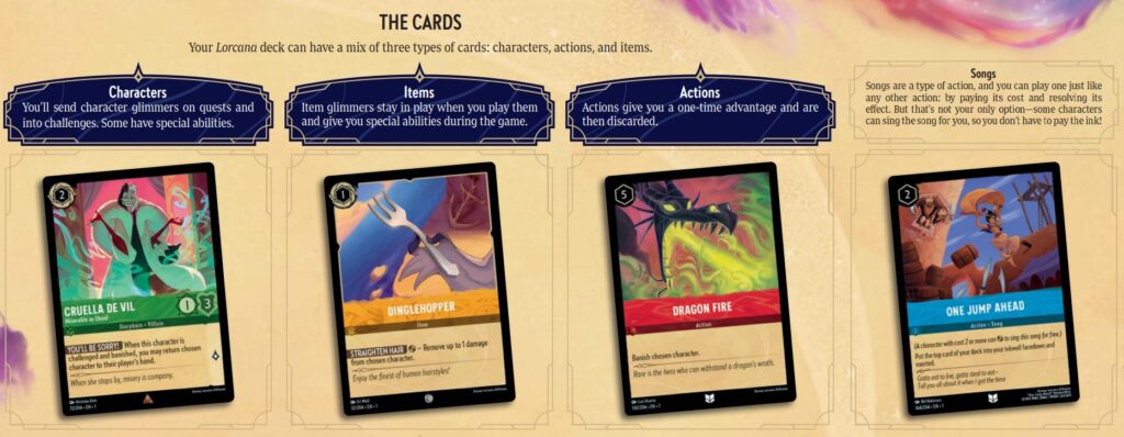 Lorcana All Card Types